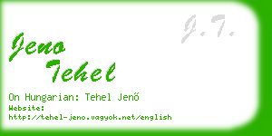 jeno tehel business card
